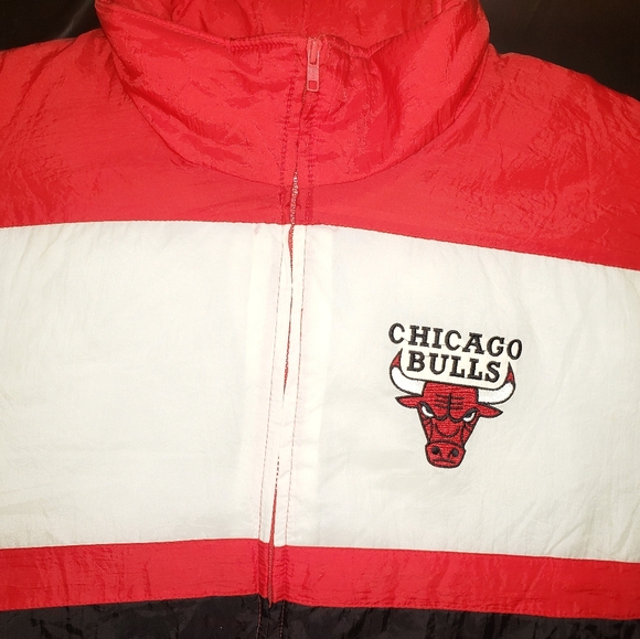 Vintage 90's Russell Locker Line NBA Chicago Bulls Red Zippered Jacket Mens XXL - Picture 4 of 14